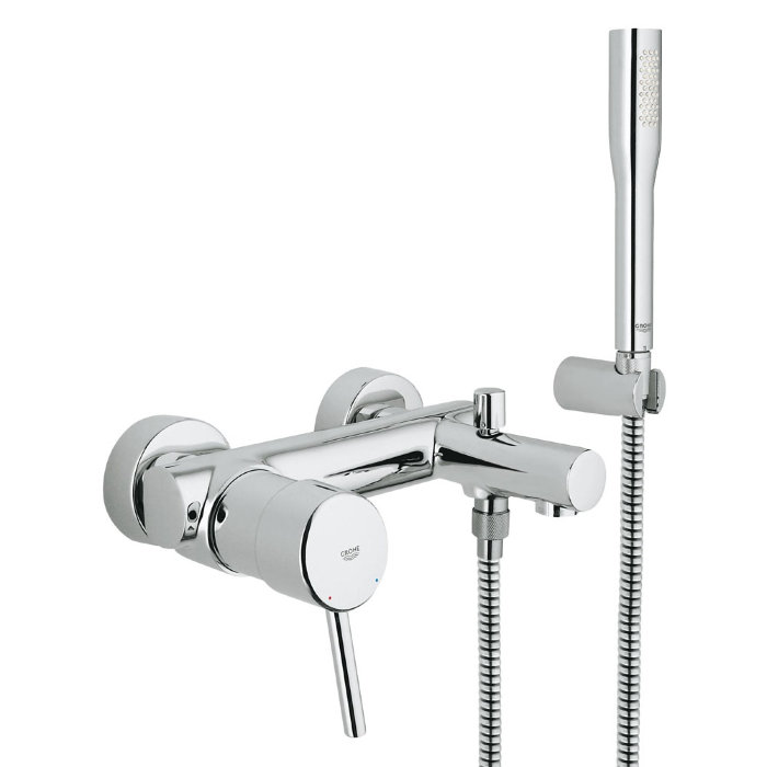 Смеситель для ванны Grohe Concetto с душевым гарнитуром 32212001