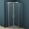 Душевое ограждение AZ-121 S А 90*90*195 хром, 6мм прозрачное стекло