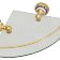 FX-78503AG Gold Bogema Полка стеклянная угловая