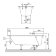 UBQ 180 OBE 2V-01 OBERON Solo Ванна 180x80, с ножками, белая, материал кварил Quaryl®, вкл. сверло для перелива