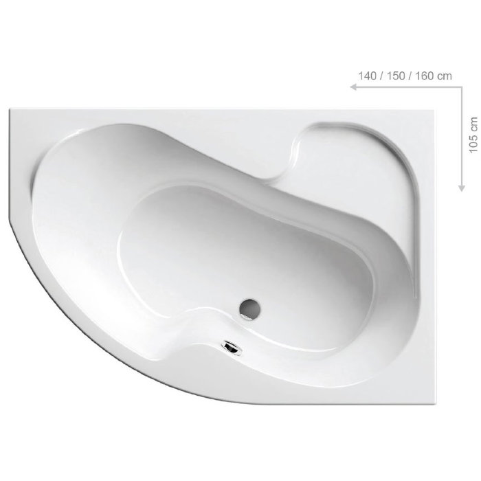Ванна Ravak Rosa I 150x105 P CJ01000000 (правая)