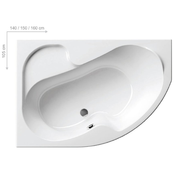 Ванна Ravak Rosa I 150x105 L CK01000000