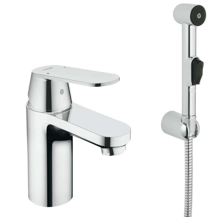 Смеситель для раковины Grohe Eurosmart Cosmopolitan с гигиеническим душем 23125000