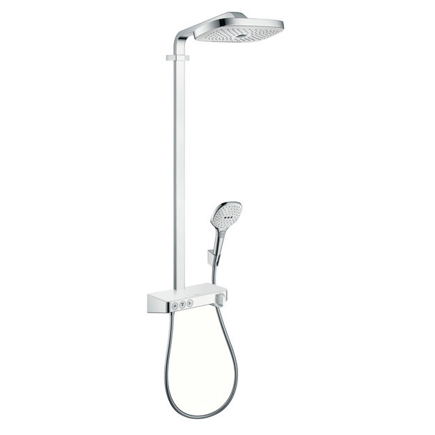 Душевая стойка Hansgrohe Raindance Select Push 300 3jet Showerpipe белый/хром 27127400