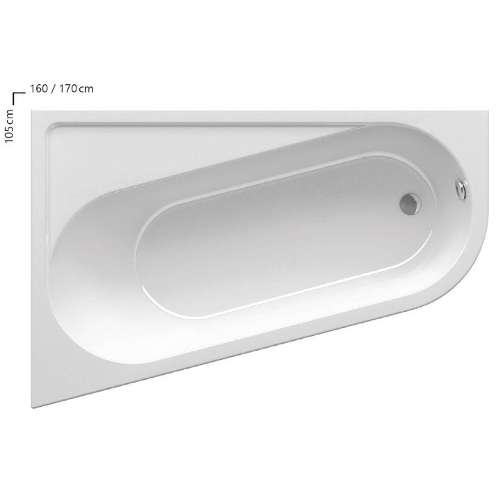 Ванна Ravak Chrome 160x105 L CA51000000 (левая)